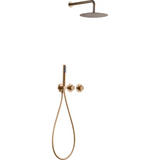 Conjunto Ducha Termostático Empotrado Assen Oro Rosa Cepillado - Shower Set