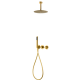 Conjunto Ducha Termostático Empotrado Breda Oro Cepillado - Shower Set