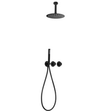 Conjunto Ducha Termostático Empotrado Breda Negro Mate - Shower Set