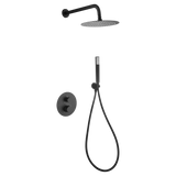 Thermostatic Shower Set Concealed Genoa Matte Black | IMEX - Shower Set