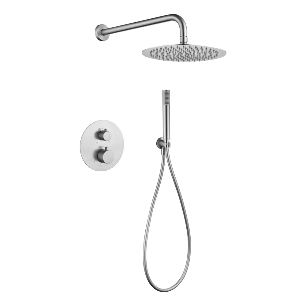 Thermostatic Shower Set Concealed Monza Brushed | IMEX - Shower Set