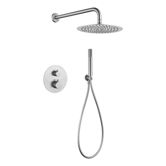 Thermostatic Shower Set Concealed Monza Brushed | IMEX - Shower Set