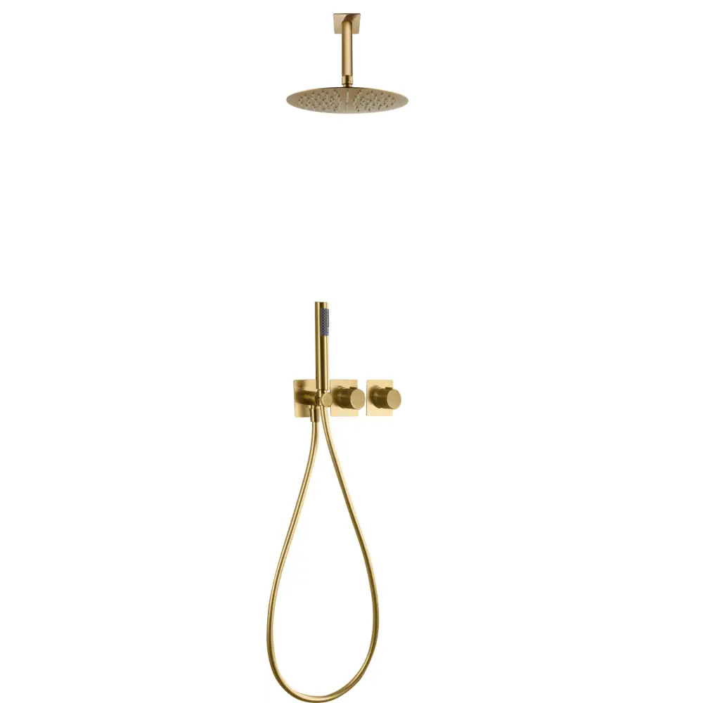 Thermostatic Shower Set Concealed Nepal Gold Ce | IMEX - Shower Set