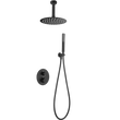 Conjunto Ducha Termostático Empotrado Salerno Negro Mate - Shower Set