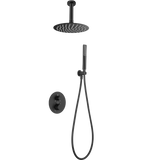 Conjunto Ducha Termostático Empotrado Salerno Negro Mate - Shower Set