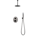 Thermostatic Shower Set Concealed Tívoli Black Gun | IMEX - Shower Set