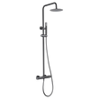 Thermostatic Shower Set Line Black Gun Metal | IMEX - Shower Set