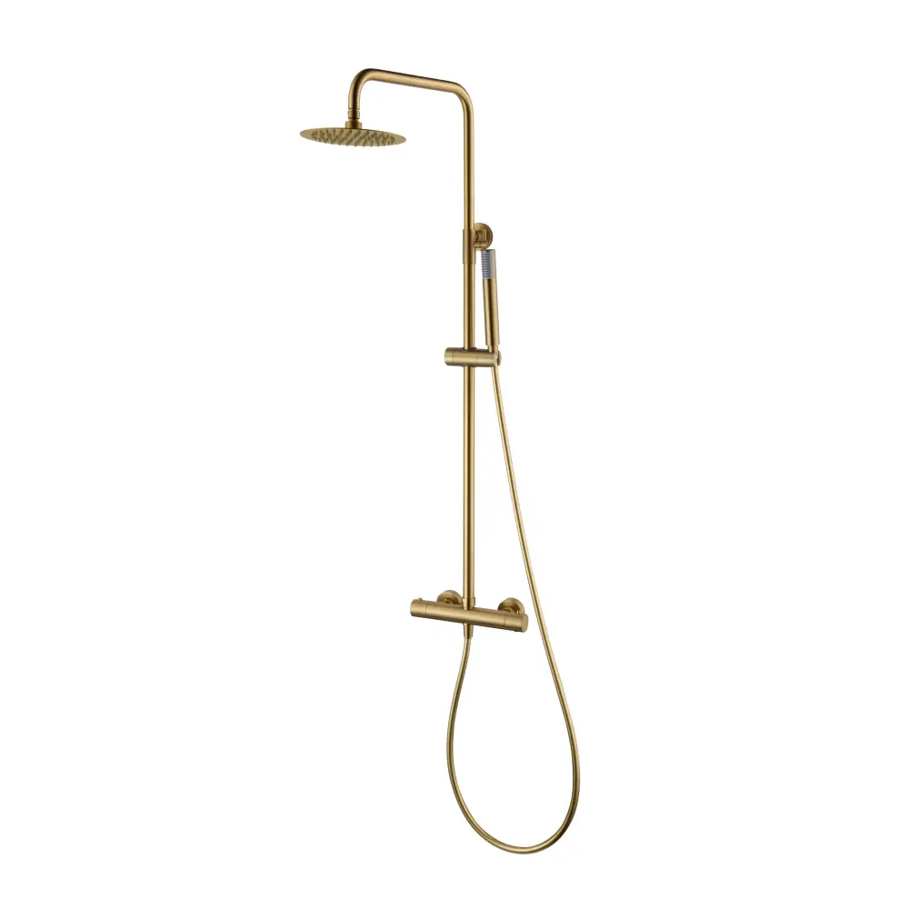Thermostatic Shower Set Monza Brushed Gold | IMEX - Shower Set