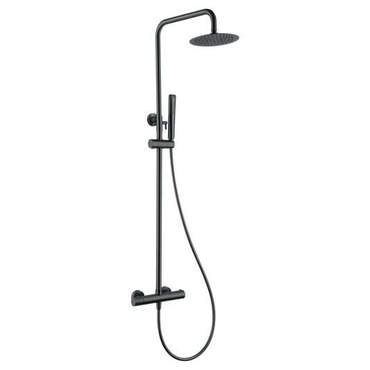 Thermostatic Shower Set Naples Black Gun Metal | IMEX - Shower Set