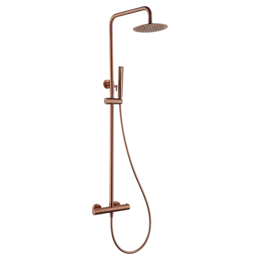 Thermostatic Shower Set Naples Brushed Rose Gold | IMEX - Shower Set