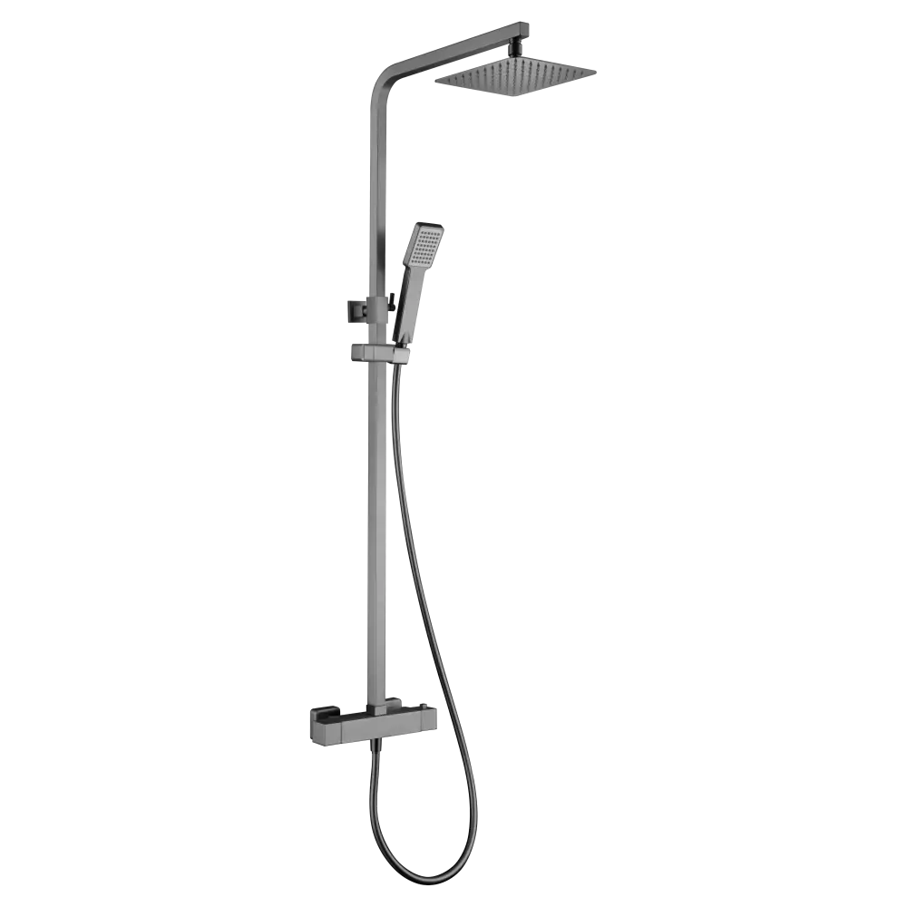 Conjunto De Ducha Termostático Vigo Negro Gun Metal - Shower Set