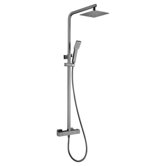 Conjunto De Ducha Termostático Vigo Negro Gun Metal - Shower Set