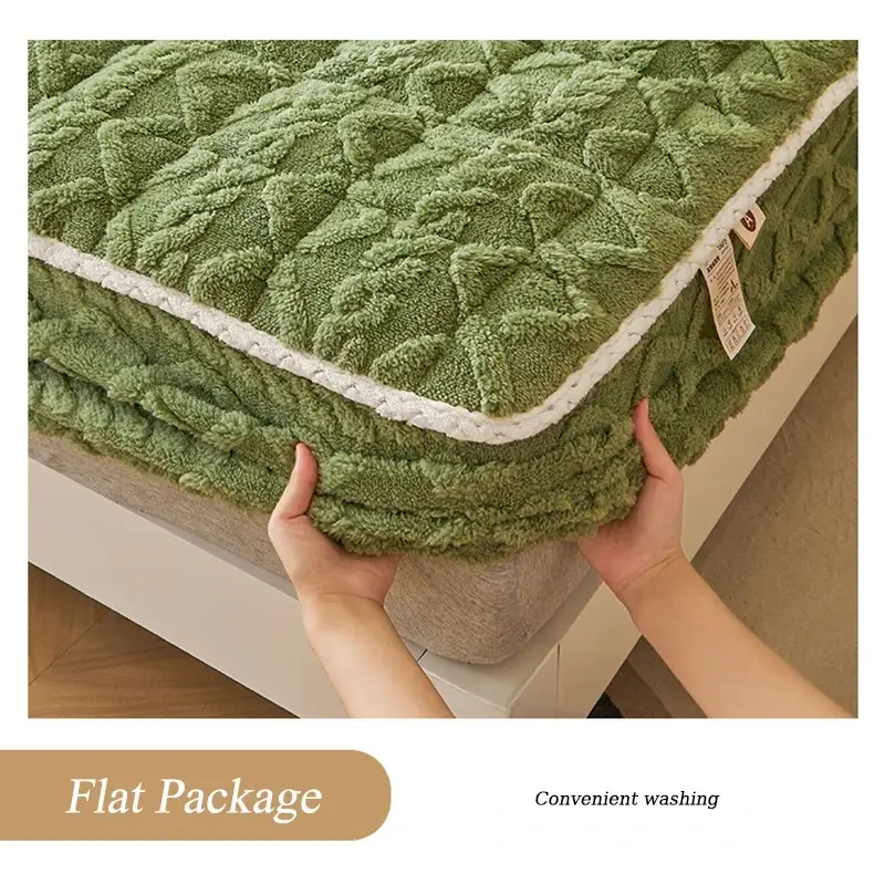 Thick Plush Polar Cotton Mattress Protector Liner - Bedsheet