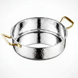 Thickened Stainless Steel Hammered Double Handle Pot - 18cm silver hammered clear soup pot [without lid] - Cookware set