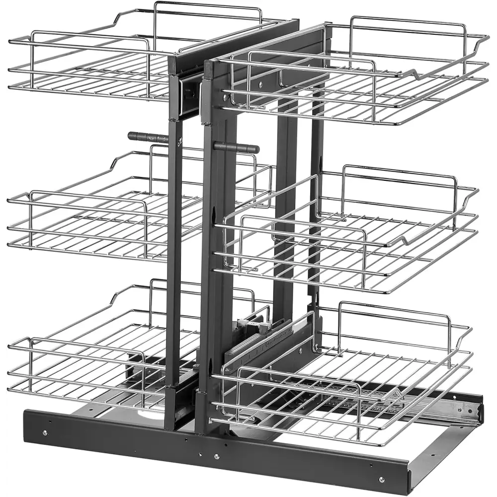 Tier Corner Pull Out Organizer 4 Shelf Kitchen Cabinet Organizer - 3 layers