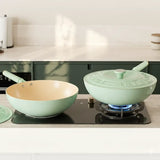 Titanium Non Stick Coated Lid Frying Pan - Cookware set