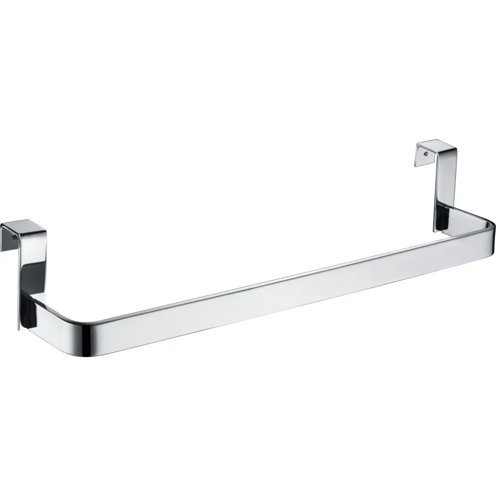 Chrome finish towel rack bathroom accessory with sleek metal design