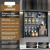 Touch Lift Wall Modern Kitchen Storage Organizer Cabinet - 55.6 x 29.5 x 67.8 cm - Kitchen Essentials