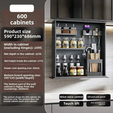Touch Lift Wall Modern Kitchen Storage Organizer Cabinet - 59 x 23 x 68.6 cm - Kitchen Essentials