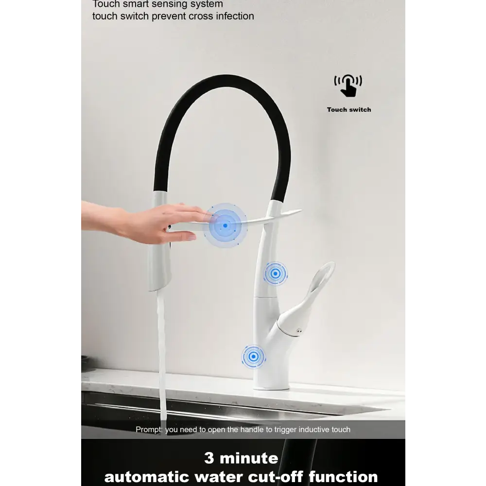 Touch Switch Cold Hot Dual Control Magnetic Sink Faucet - Kitchen Faucets