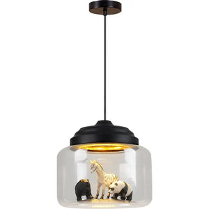 Transparent Jar Animal Hanging Lamp for Modern Living Spaces - view 5