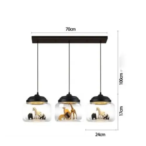 Transparent Jar Animal Hanging Lamp for Modern Living Spaces - view 10