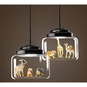 Transparent Jar Animal Hanging Lamp for Modern Living Spaces - view 2