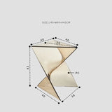 Triangular Modern Art Minimalist Side Tea Table - Amber - Multifunctional coffee table