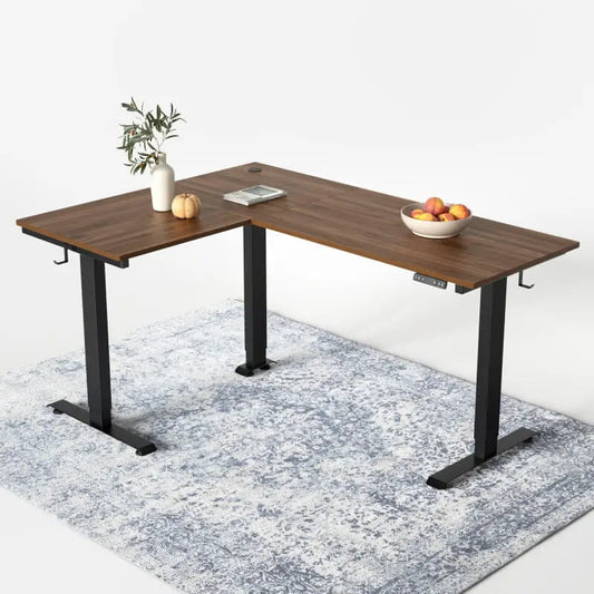 Triple Motor L-shaped Standing Desk - Desk > Standing Desk > L Shaped Standing Desk