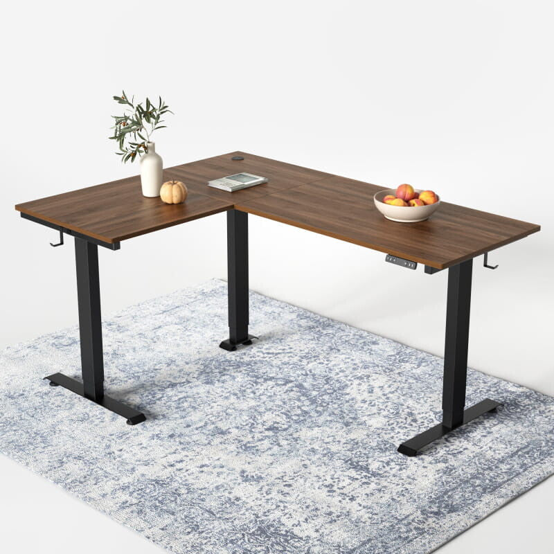 Triple Motor L-shaped Standing Desk