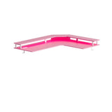 Triple Motor L-Shaped Standing Desk with Ambient Light & Outlets