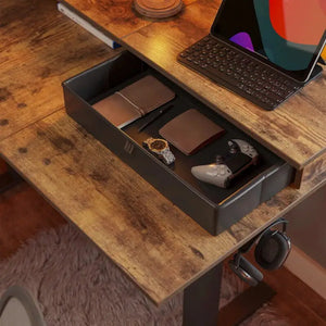 Reversible L-shaped with Upper Drawer - Desk > Standing Desk > L Shaped Standing Desk