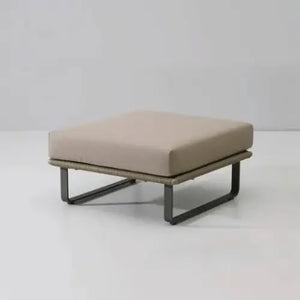 U-Shape outdoor rattan sofa set detail showing woven material texture and modern garden furniture craftsmanship