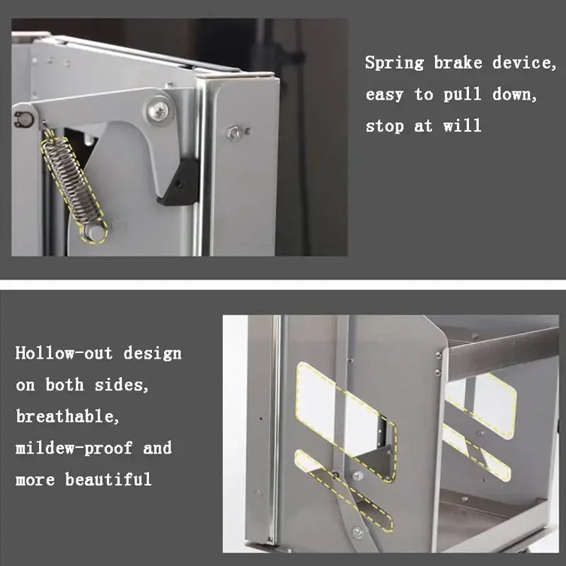 Up Down Pull Down Storage Spice Racks Wall Cabinet - Kitchen Essentials