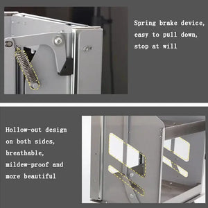 Up Down Pull Down Storage Spice Racks Wall Cabinet - Kitchen Essentials