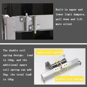 Up Down Pull Down Storage Spice Racks Wall Cabinet - Kitchen Essentials