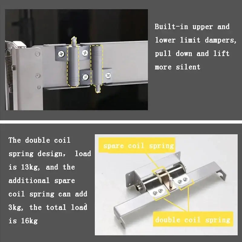 Up Down Pull Down Storage Spice Racks Wall Cabinet - Kitchen Essentials