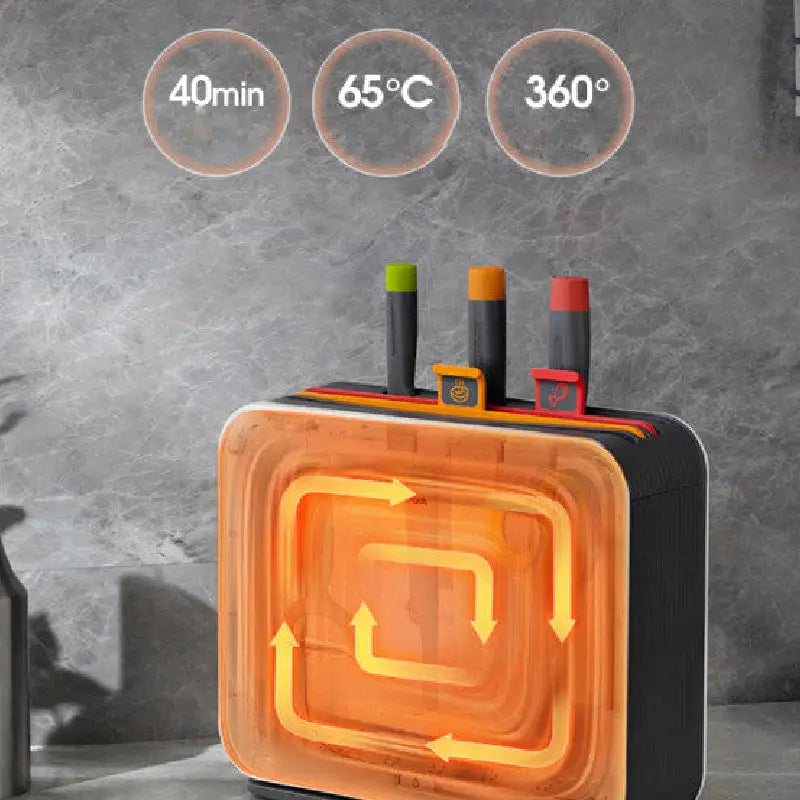 UV Antibacterial Knife Holder Classified Cutting Board - HOME TECH GADGETS