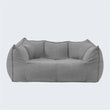 Vacuum Compression Removable Washable Cover Sofa - Gray - 2 Seat - Compressed Sofa