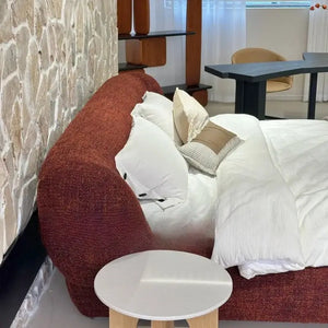 Velvet Double Cloud Floor Upholstered Bed Frame - Bedroom