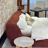 Velvet Double Cloud Floor Upholstered Bed Frame - Bedroom