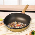 Flat Bottom Cast Non Stick Clear Lid Square Pan - Lid + steamer + sponge + silicone spatula - 32cm - Cookware set