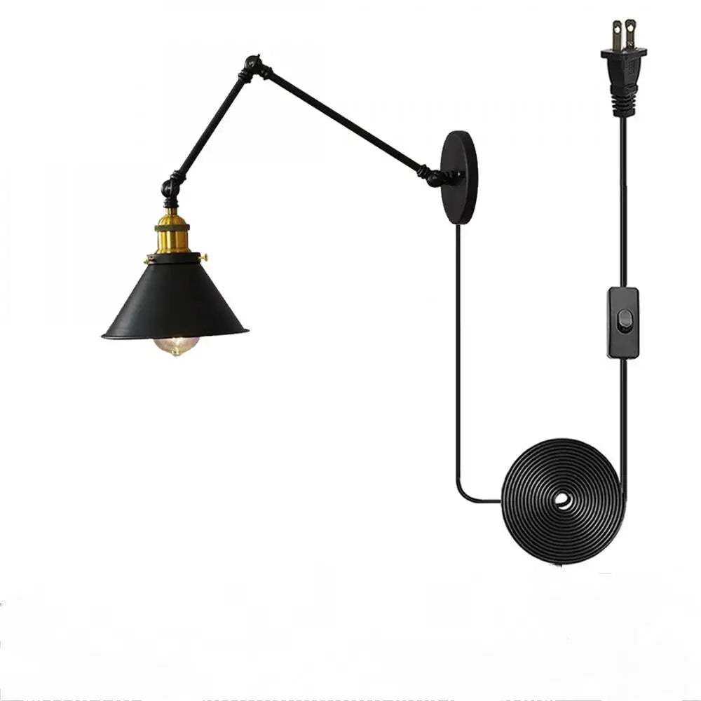 Vintage Plug In Cord Wall Lamp - Lamp