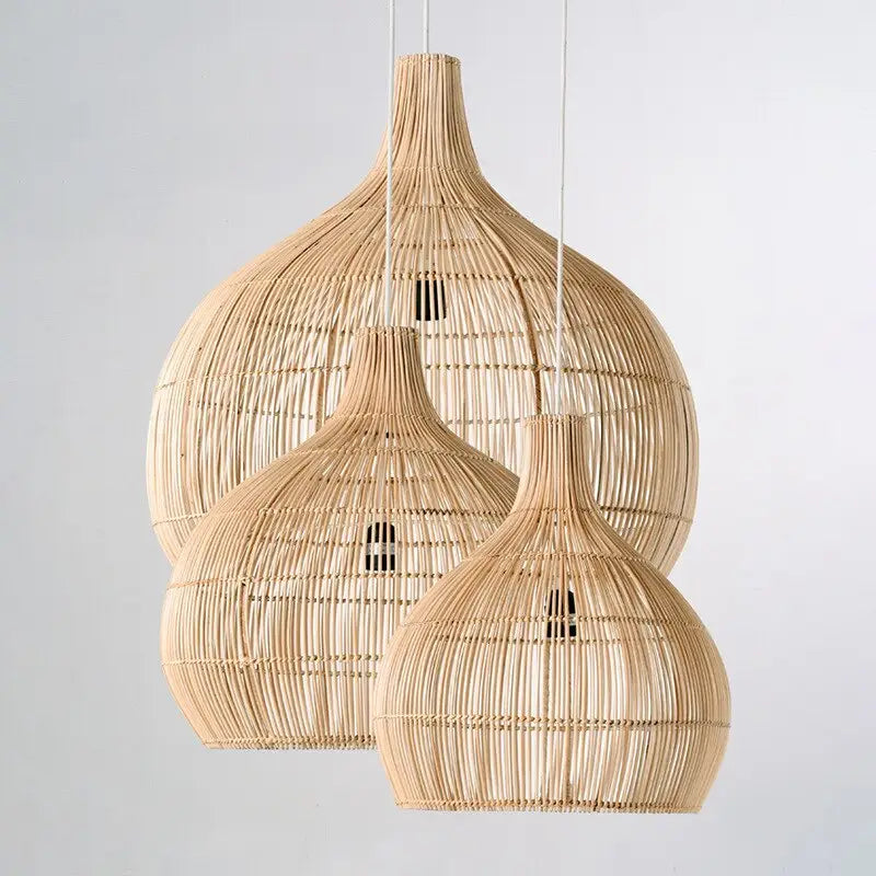 Vintage Rattan Hand-Woven Pendant Lamp - Rattan Lamp