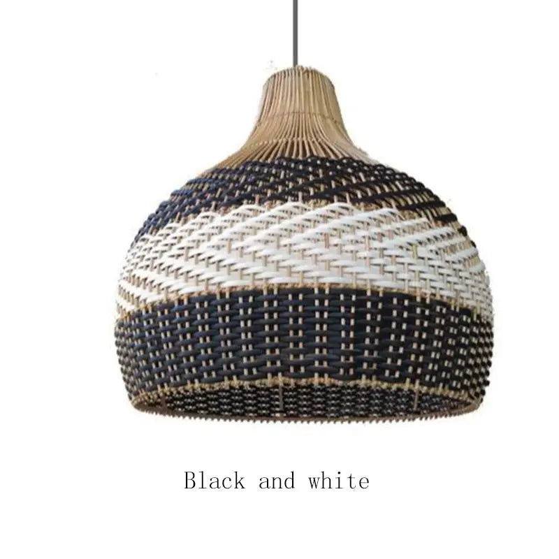 Vintage Rattan Hand-Woven Pendant Lamp - E / 30cm - Rattan Lamp
