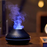Volcanic Flame Aroma Diffuser Essential Oil Lamp - Black / Australia - Humidifier