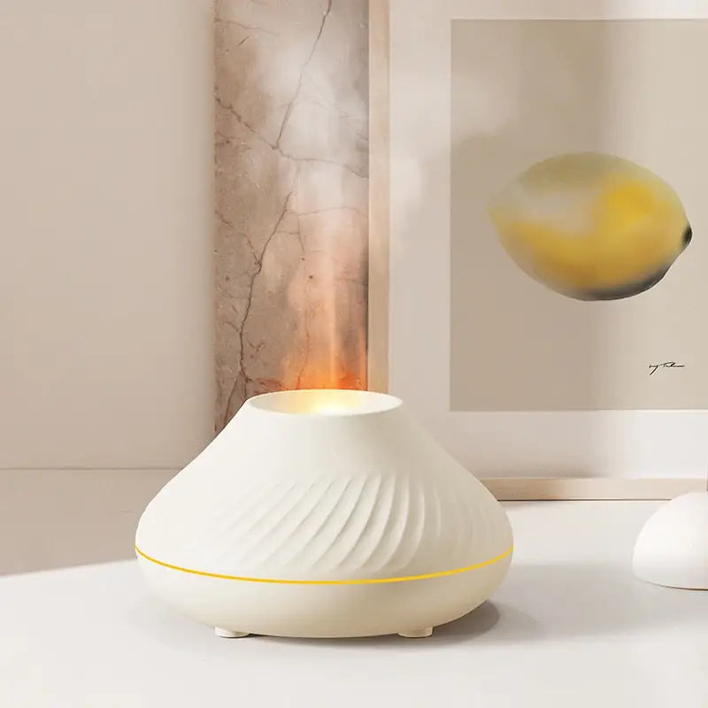 Volcanic Flame Aroma Diffuser Essential Oil Lamp - White / Australia - Humidifier