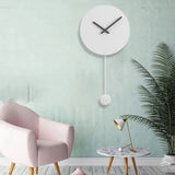 Wall Clock with Pendulum Nordic Style Minimalist - Wall Clocks