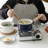 Wood Enamel Single Handle Pot - Cookware set