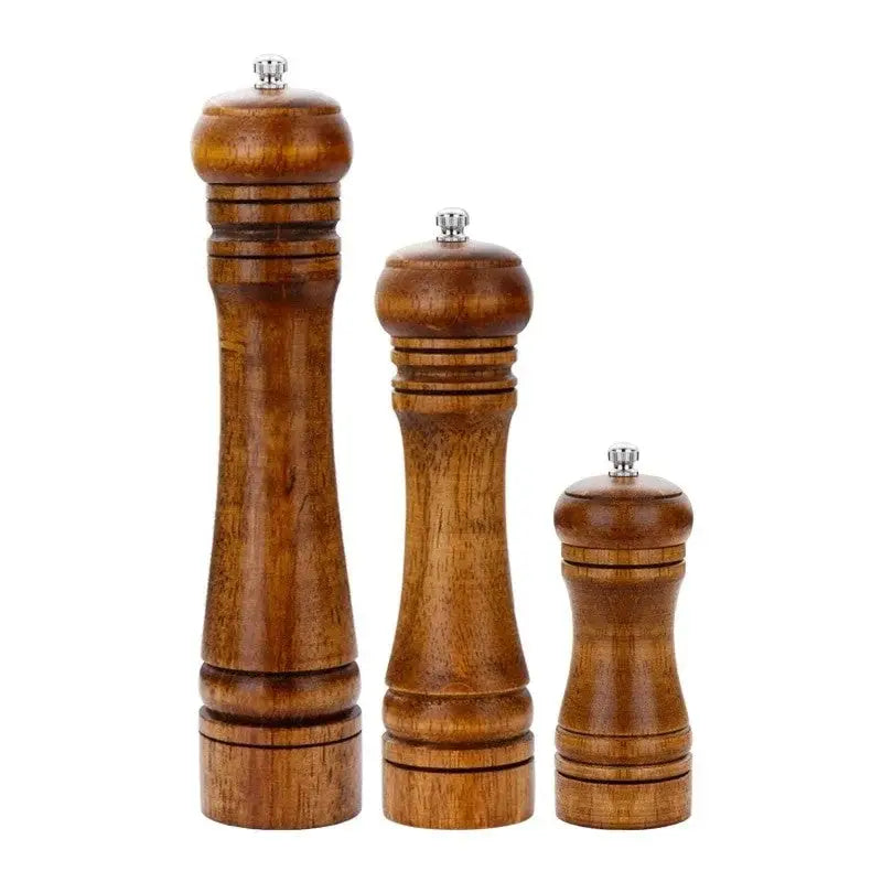Wooden Salt Pepper and Spice Grinder Ceramic Grinder - Kitchen Utensils